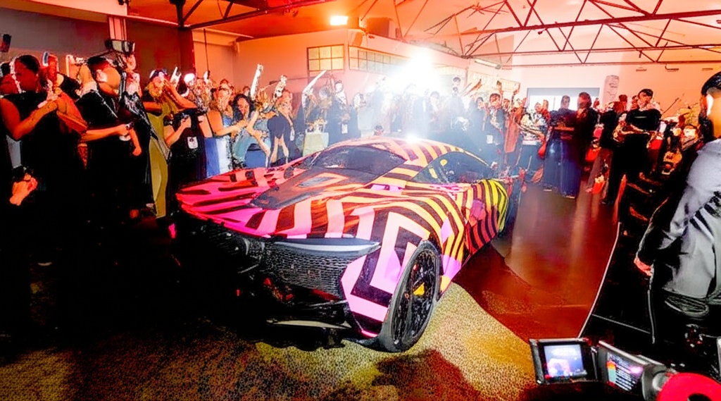 The custom-designed McLaren Artura supercar designed by Reko Rennie (Airwallex).