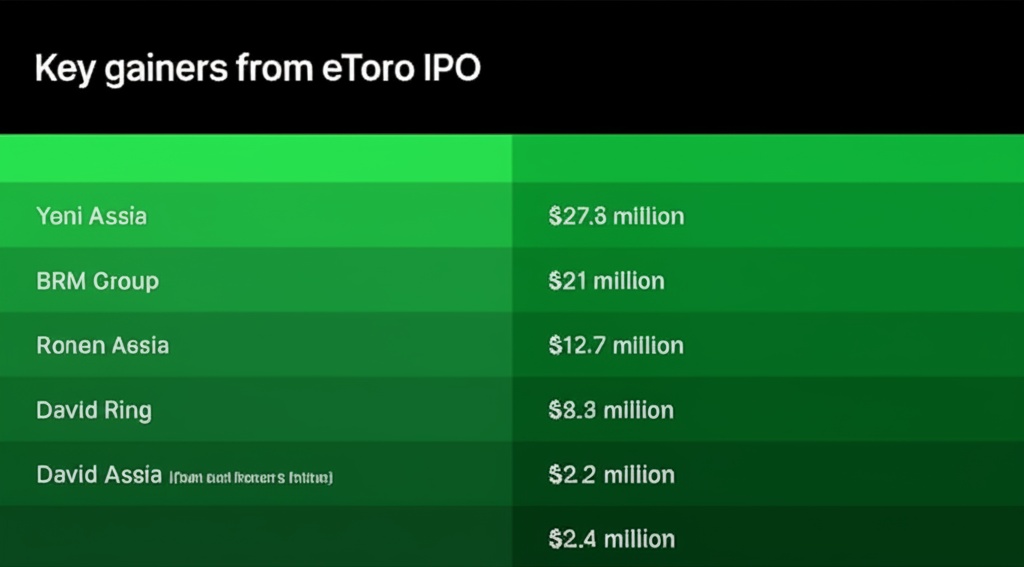 Key gainers from eToro IPO